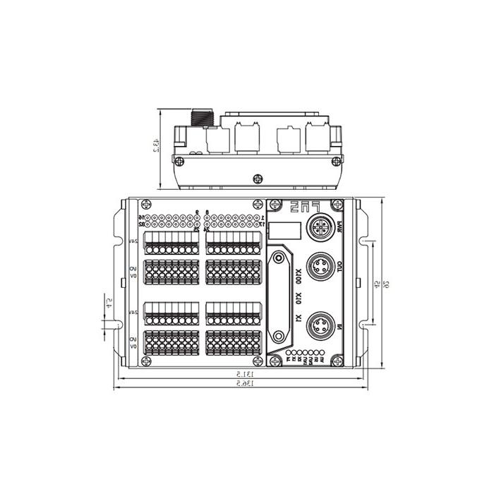 Multi-protocol module IP20、32DI、NPN、Terminal type、 Remote module、009M31