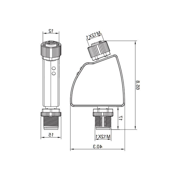 IO-Link Hub、1 AO, 4...20 mA current analog adapter、0AC061