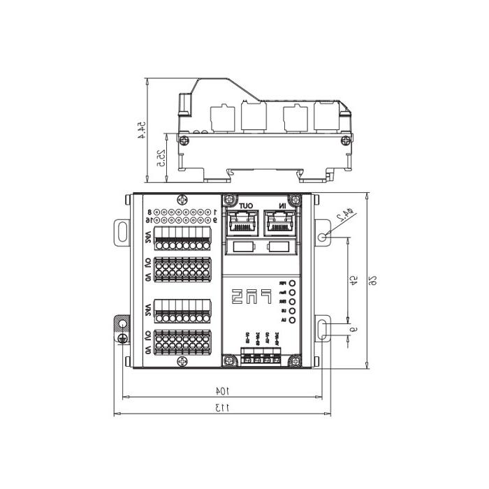 Profinet protocol、16DI/DO adaptive configuration、PNP、RJ45 network port、IP20 remote module、009A14