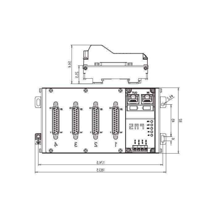 Multi-protocol module IP20、64DI/DO adaptive configuration、PNP、D-Sub interface、RJ45 network port、Remote module、009B94